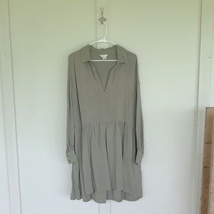 H&M button down babydoll dress